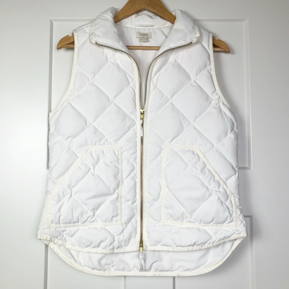 J. Crew Jackets & Blazers - J Crew Factory White Puffer Vest Small